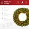 Best Choice Products Artificial Pre-Lit Fir Christmas Wreath Decoration w/ Multicolor Lights, Tips
